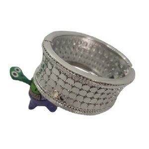 High Polished Silver Color Metal Bangle Cuff Bracelet